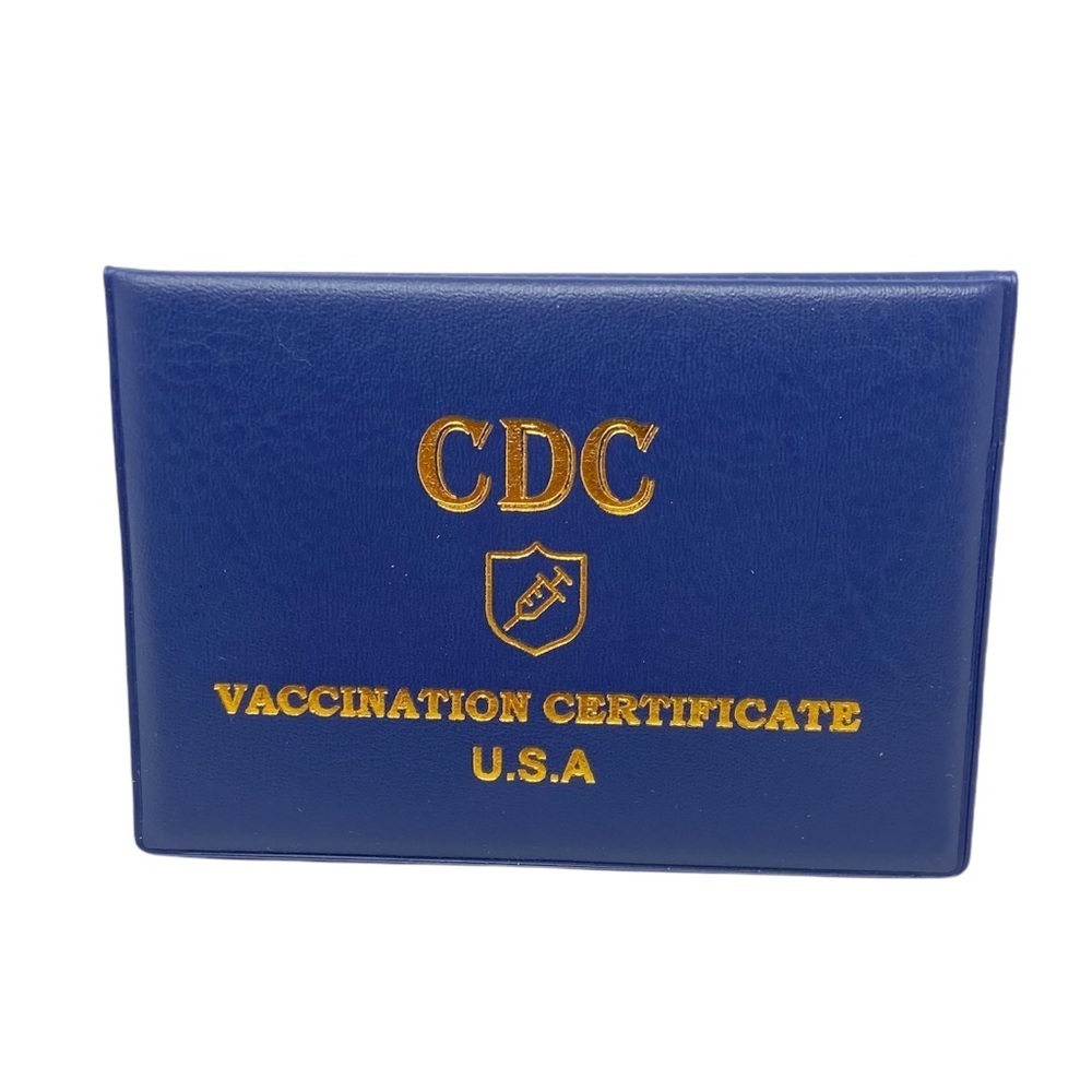 Vaccination Card/Passport Holder Blue. (Does not include blank Vax card)